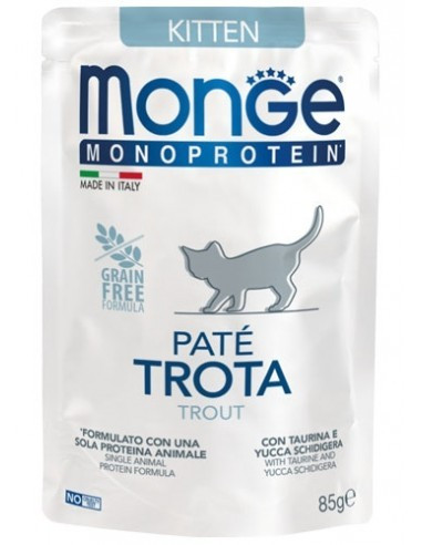 Monge Kitten Monoprotein Pstrąg 85g