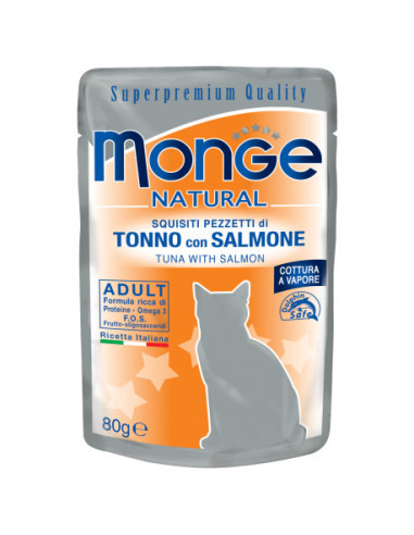 Monge Natural - Tuńczyk z łososiem 80g