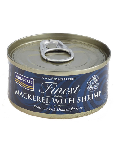 Fish4Cats Finest Fillet - Makrela i krewetki 70g