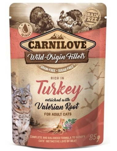 Carnilove Cat Turkey & Valerian Root - Indyk i waleriana 85g
