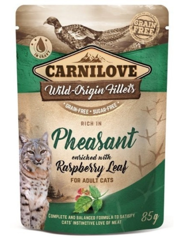 Carnilove Cat Pheasant & Raspberry Leaves - Bażant z dodatkiem liści maliny 85g