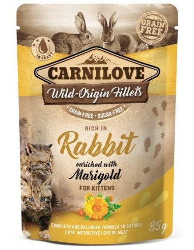 Carnilove Kitten Rabbit & Marigold - Królik z dodatkiem nagietka 85g