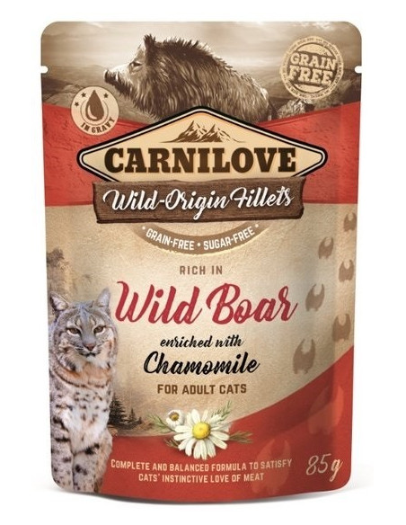 Carnilove Cat Wild Boar & Chamomile - Dzik z rumiankiem 85g
