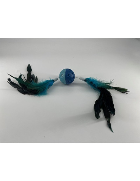 Zabawka piłeczka z piórami