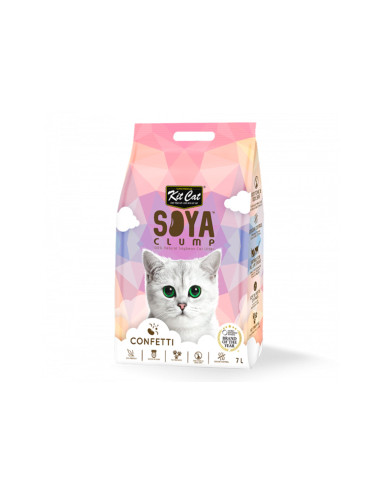 Kit Cat Soya Clump Confetti - żwirek sojowy 7l