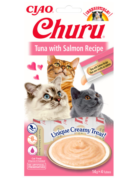 Inaba Ciao Churu - Tuńczyk i łosoś 4x14g