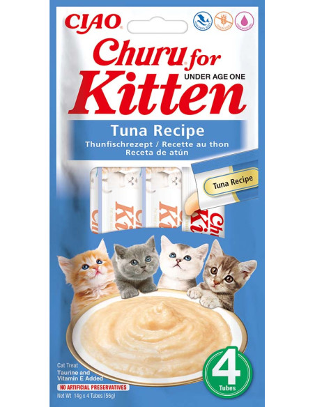 Inaba Ciao Churu Kitten Tuńczyk 4x14g