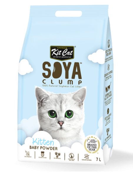 Kit Cat Soya Clump ECO Baby Powder - żwirek sojowy 7l