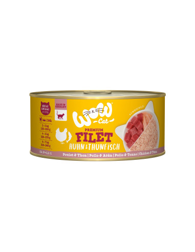 WOW Cat Filet Huhn Tuna - Kurczak i tuńczyk 70g