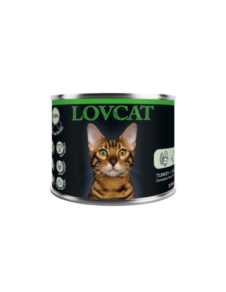 LOVCAT Best Turkey & Duck - Indyk z kaczką 200g x 60 szt.