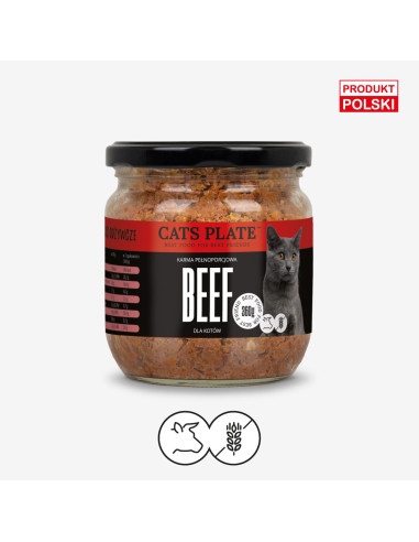 Cats Plate Beef - Wołowina z indykiem 360g