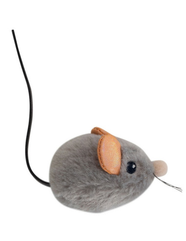 Petstages Squeak Squeak Mouse Plush Cat Toy - Myszka piszcząca