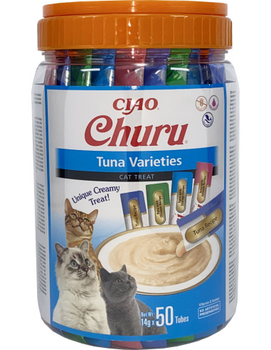 INABA Cat Churu Tuna Varieties 50x14g - Wariacje z tuńczykiem