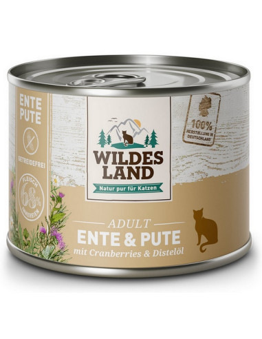 Wildes Land Cat Classic Adult Ente & Pute - Kaczka z indykiem 200g