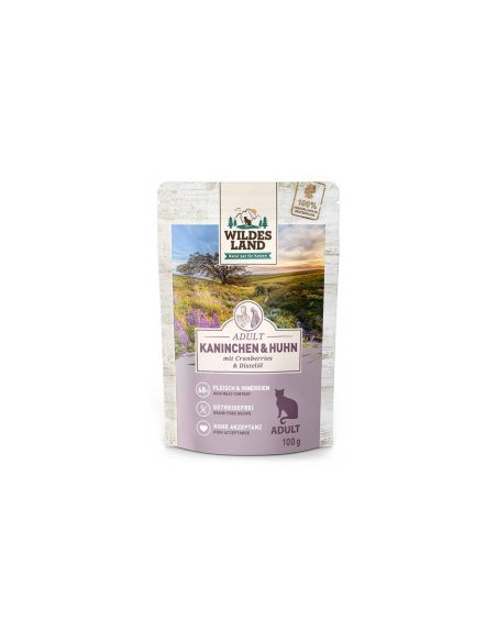 Wildes Land Cat Classic Adult Kaninchen & Huhn - Królik z kurczakiem 100g