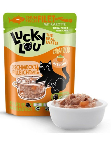 Lucky Lou Extrafood Tuńczyk i marchewka w bulionie 70g