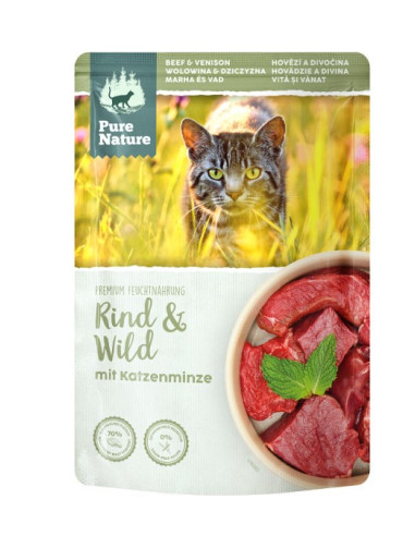 Pure Nature - Wołowina z dziczyzną i kocimiętką 85g