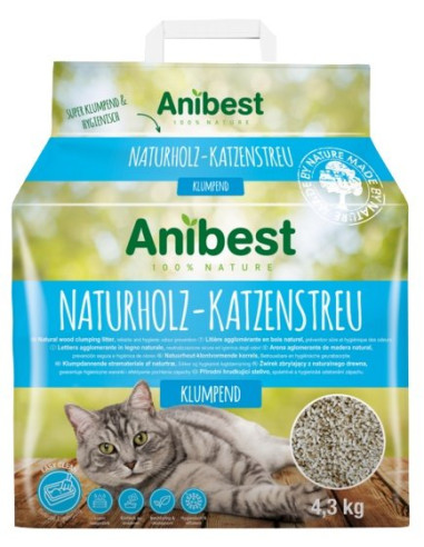 Anibest Żwirek drewniany dla kota 10L / 4,3kg