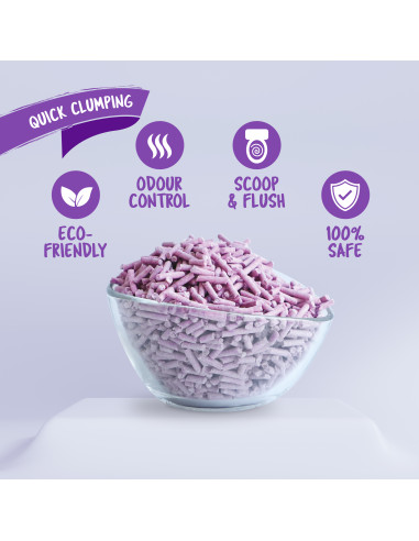 Kit Cat Soya Clump Lavender - żwirek sojowy 7l