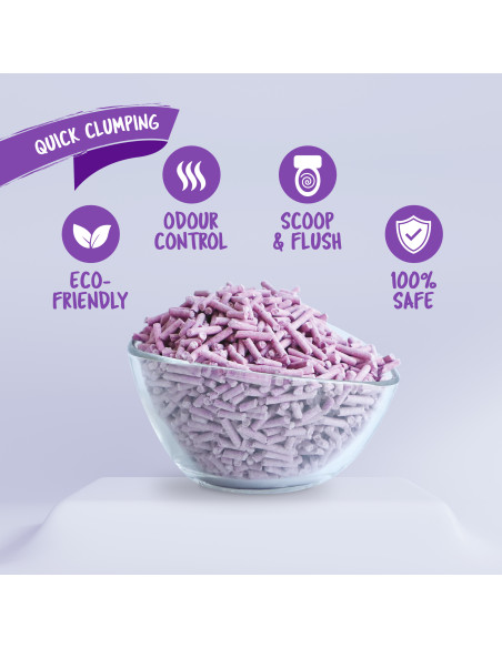 Kit Cat Soya Clump Lavender - żwirek sojowy 7l