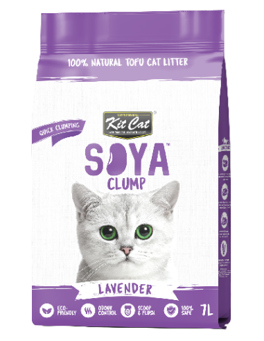Kit Cat Soya Clump Lavender - żwirek sojowy 7l