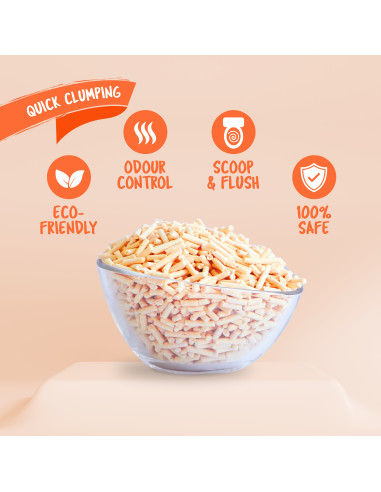 Kit Cat Soya Clump ECO Peach - żwirek sojowy 7l
