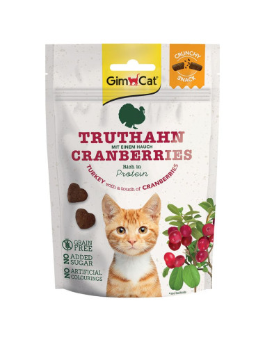 GimCat Crunchy Snack Indyk z żurawiną 50g