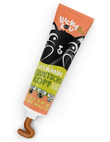 Lucky Lou Quetschkopfe - Pasta odkłaczająca z witaminami dla kota 100g