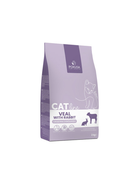 Pokusa CatLine Kitten - Cielęcina z królikiem 3kg