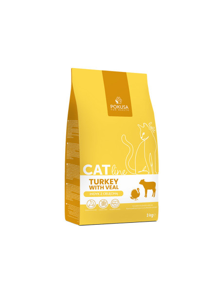 Pokusa CatLine - Indyk z cielęciną 3kg