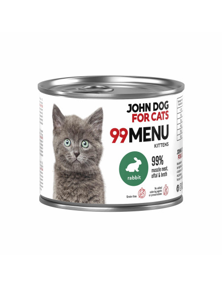 John Dog for Cats 99 MENU Kitten - Królik 200g