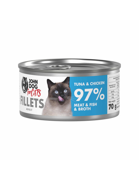 John Dog for Cats Filety - Tuńczyk i kurczak 70g