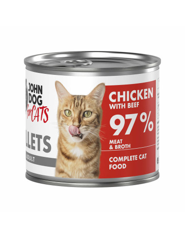 John Dog for Cats Filety - Kurczak z wołowiną 140g