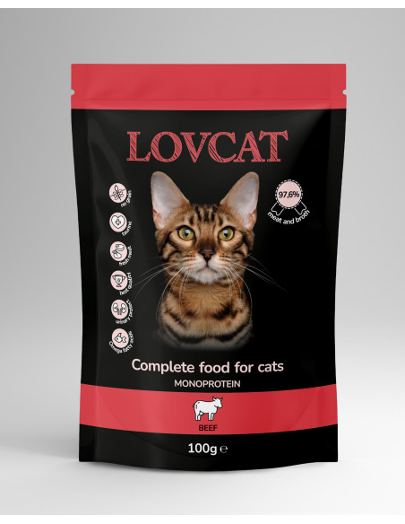 LOVCAT Pure Beef Monoprotein - Wołowina 100g