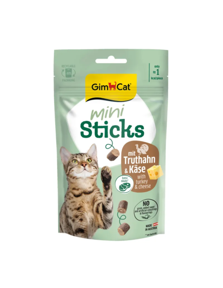 GimCat mini Sticks Indyk z serem 50g