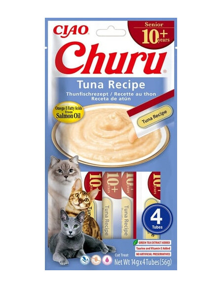 Inaba Cat Churu for Senior - Tuna Recipe 4x14g (56g)