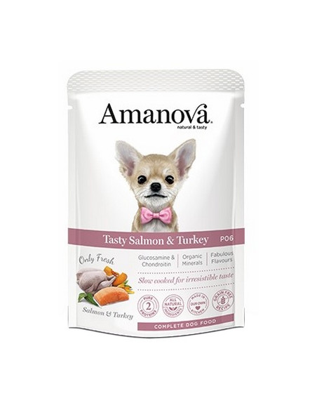Amanova Dog Adult Tasty Salmon & Turkey - Łosoś i indyk saszetka 100g