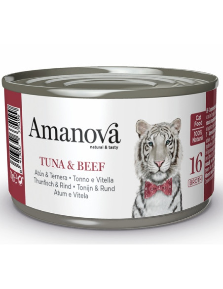 Amanova Cat Tuna & Beef - Tuńczyk i wołowina w bulionie 70g
