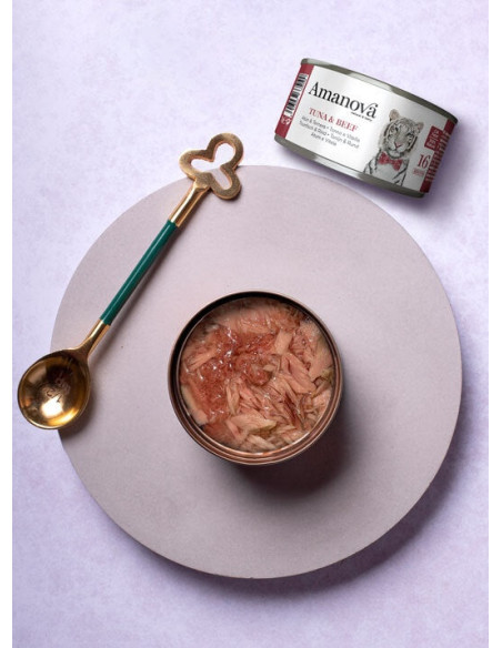Amanova Cat Tuna & Beef - Tuńczyk i wołowina w bulionie 70g