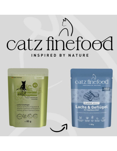Catz Finefood Classic N.05 Łosoś i drób 85g