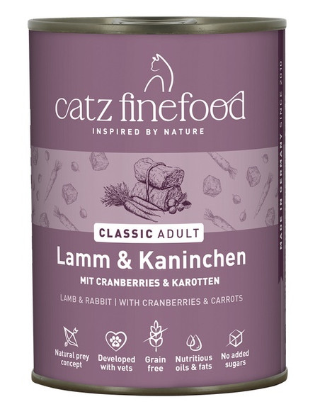 Catz Finefood Classic N.11 Jagnięcina i Królik 400g