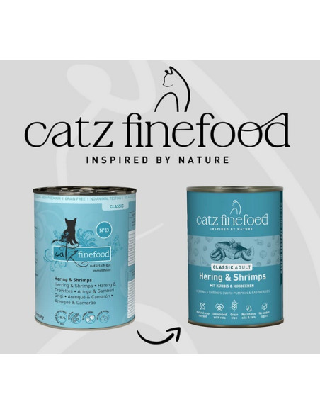 Catz Finefood Classic N.13 Śledź i krewetki 400g