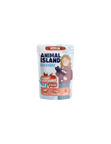 Animal Island Everyday Kitten - Indyk i królik w sosie 85g