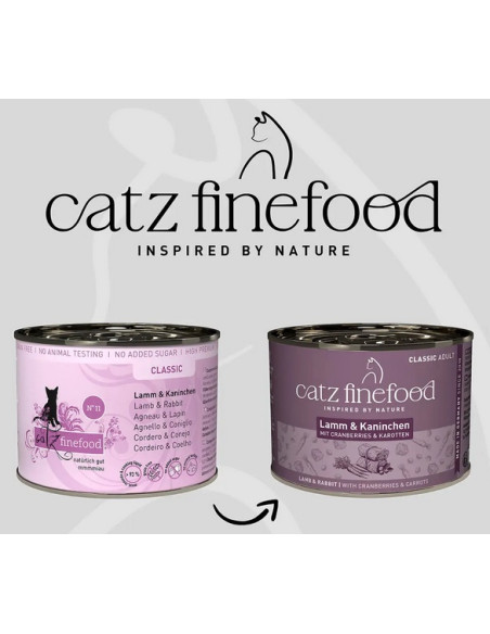 Catz Finefood Classic N.11 Jagnięcina i królik 200g