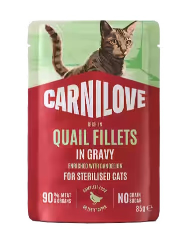 Carnilove Cat Gravy Quail Sterilised -...