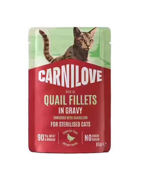 Carnilove Cat Gravy Quail Sterilised - Przepiórka w sosie 85g