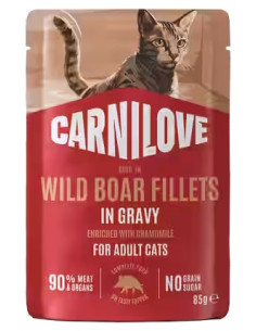 Carnilove Cat Gravy Wild Boar - Dzik w sosie 85g
