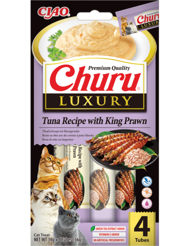 Inaba Cat Churu Luxury - Tuna with Prawn 4x14g