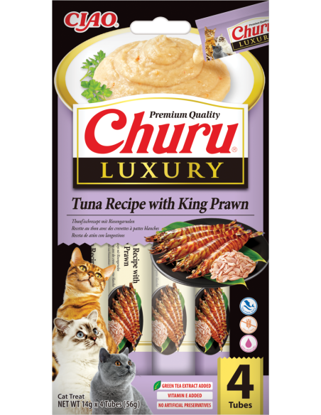 Inaba Cat Churu Luxury - Tuna with Prawn 4x14g