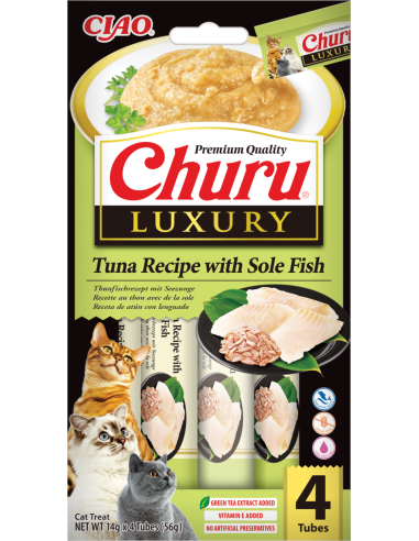 Inaba Cat Churu Luxury - Tuna with Sole Fish 4x14g
